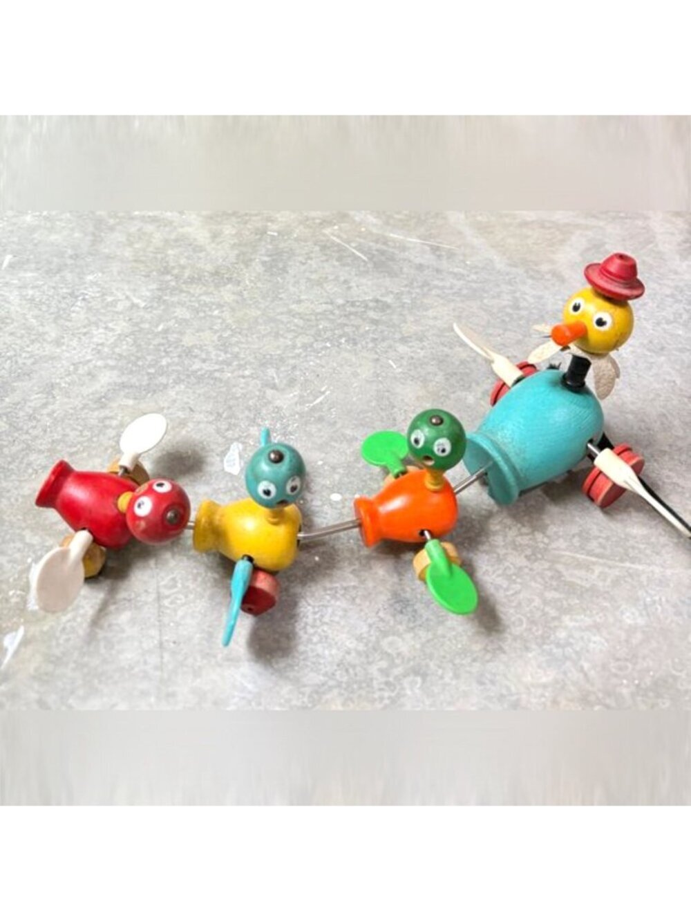 1950s Fisher-Price Gabby Goofies Wooden Pull Toy